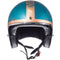 CASCO MOTO ABIERTO MT HELMETS LE MANS CELESTE CON VISOR BURBUJA AMARILLO